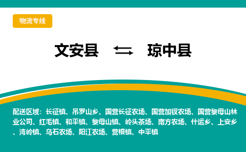 文安到琼中物流专线|文安至琼中货运专线