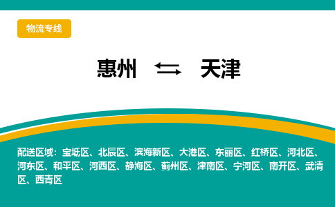 惠州到天津物流专线|惠州至天津货运专线