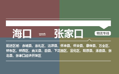 张家口到海口危险品运输公司2023省市县+乡镇+闪+送时效保障