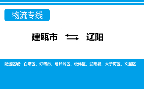 建瓯到辽阳物流专线公司