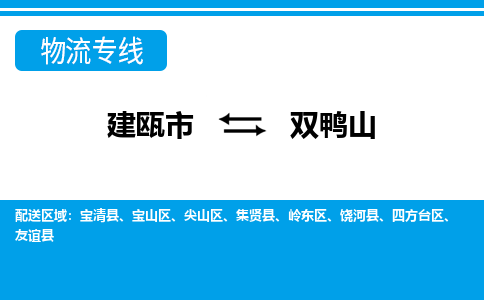 建瓯到双鸭山物流专线公司