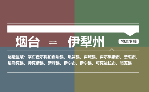 烟台到伊犁州物流专线公司2023省市县+乡镇+闪+送时效保障