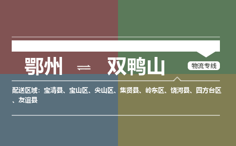 鄂州到双鸭山物流专线价格-鄂州到双鸭山物流公司多少钱、电话、要几天