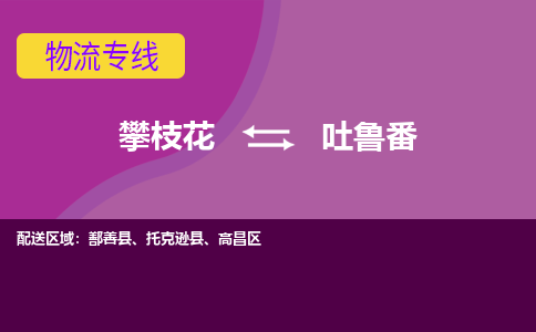 攀枝花发吐鲁番专线物流，攀枝花到吐鲁番零担整车运输2023时+效+保+证/省市县+乡镇+闪+送