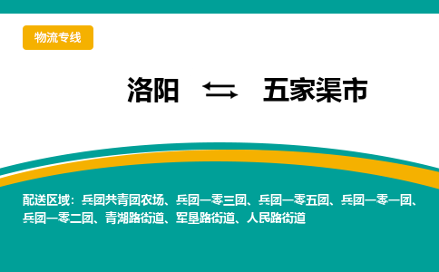 洛阳到五家渠物流专线2023省市县+乡镇+闪+送时效保障