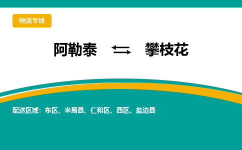 攀枝花到阿勒泰物流公司