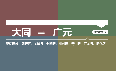 大同到广元物流专线2023省市县+乡镇+派+送保证时效