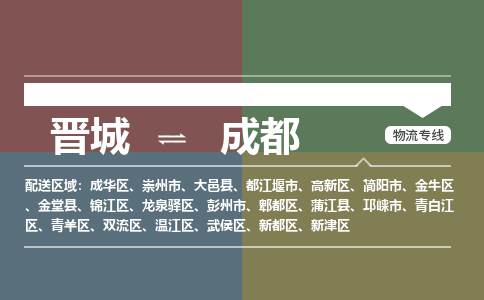 晋城到成都物流专线2023省市县+乡镇+派+送保证时效