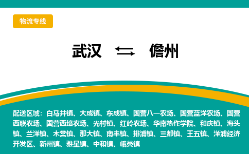 武汉到儋州物流公司_武汉到儋州货运专线