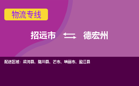 招远到德宏州物流公司_招远到德宏州货运专线