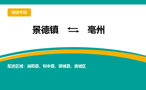 景德镇到亳州物流公司_景德镇到亳州货运专线